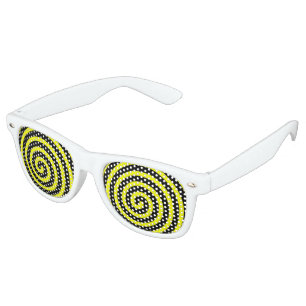 Hypnotised Yellow Retro Sunglasses