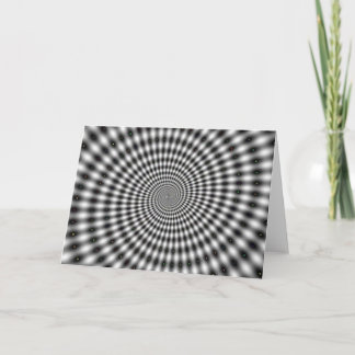 Hypnotising Optical Illusion Spiral Card