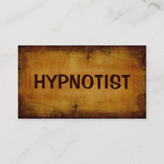 Hypnotist Antique Business Card (Front)
