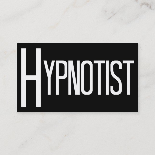 Hypnotist Black Simple Business Card (Front)