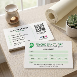 Hypnotist Clinic Business   Minimalist Appointment Card