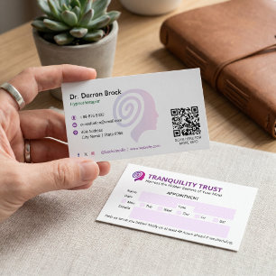 Hypnotist Clinic Business   Minimalist Appointment Card