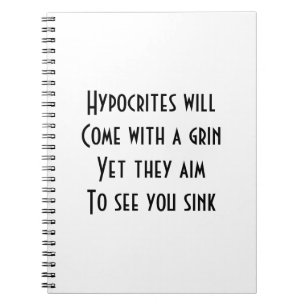 Hypocrites Spiral Notebook