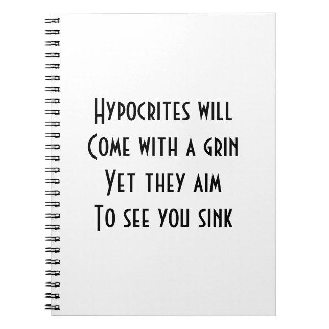 Hypocrites Spiral Notebook (Front)