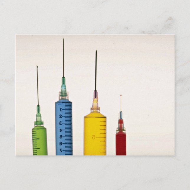 Hypodermic needles postcard (Front)