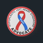 Hypoplastic Left Heart Syndrome Advocate White 6 Cm Round Badge<br><div class="desc">Hypoplastic Left Heart Syndrome Advocate Ribbon White Button for awareness and support for people with hypoplastic left heart syndrome.</div>