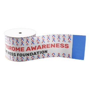 Hypoplastic Left Heart Syndrome Awareness Pattern Grosgrain Ribbon
