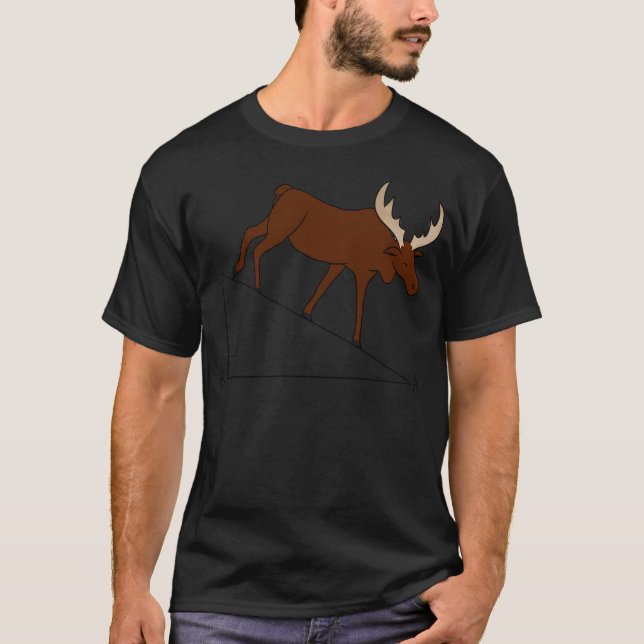 Hypotemoose Trigonometry Pun T-Shirt (Front)