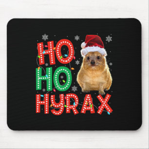 Hyraxmas Christmas Funny Cute Xmas Pajama Hyrax  Mouse Pad