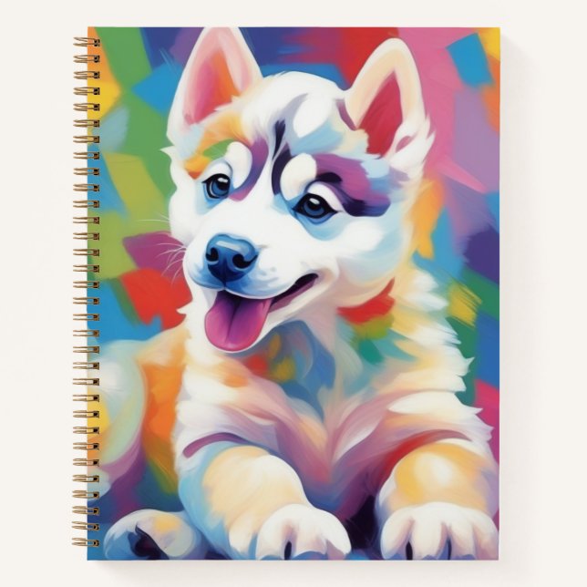 Hysky in the Abstract World! Notebook (Front)