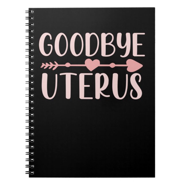 Hysterectomy Surgery Support Uterus Removal Notebook (Front)