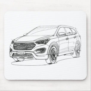 Hyu SantaFe 2013 Mouse Pad