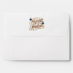 Hyvää Joulua Finnish Gold Christmas Envelope