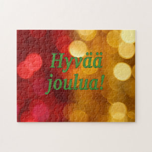 Hyvää joulua! Merry Christmas in Finnish gf Jigsaw Puzzle