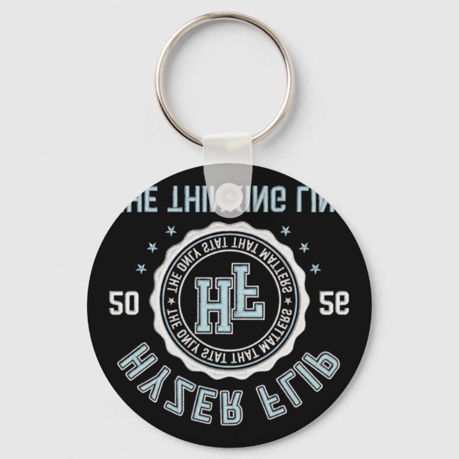 Hyzer Flip Thinking Line Disc Golf Crest  Key Ring (Front)