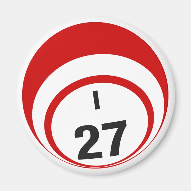 I27 bingo ball fridge magnet (Front)