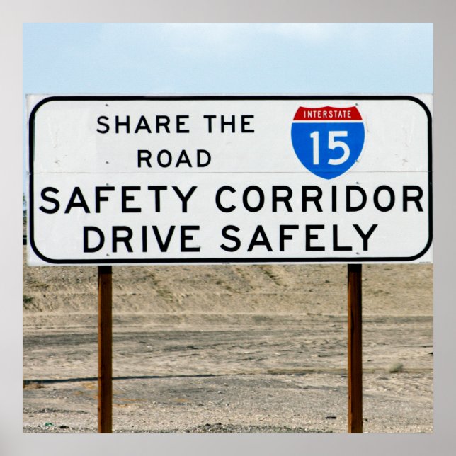 I-15 Safety Corridor Poster (Front)
