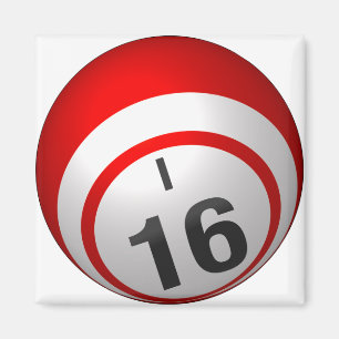I 16 bingo ball magnet