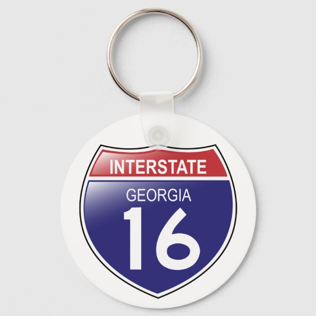 I-16 Georgia Keychain (Front)