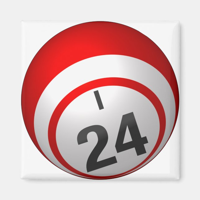 I 24 bingo ball magnet (Front)