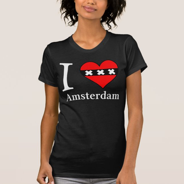 I <3 Amsterdam Female Black T-Shirt (Front)