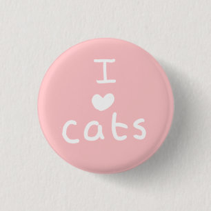 i <3 cats badge