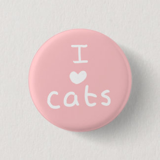 i <3 cats badge