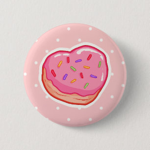 I <3 Doughnut 6 Cm Round Badge