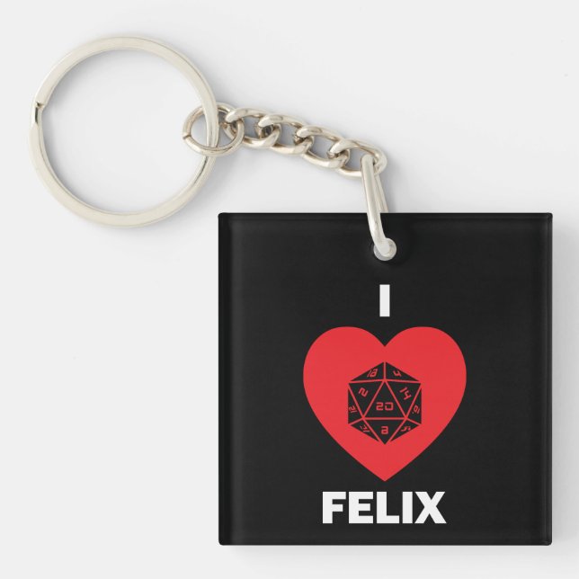 I <3 Felix Keychain (dark) (Front)