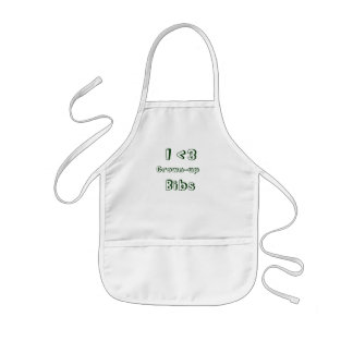 I <3 Grown-up Bibs Kids Apron