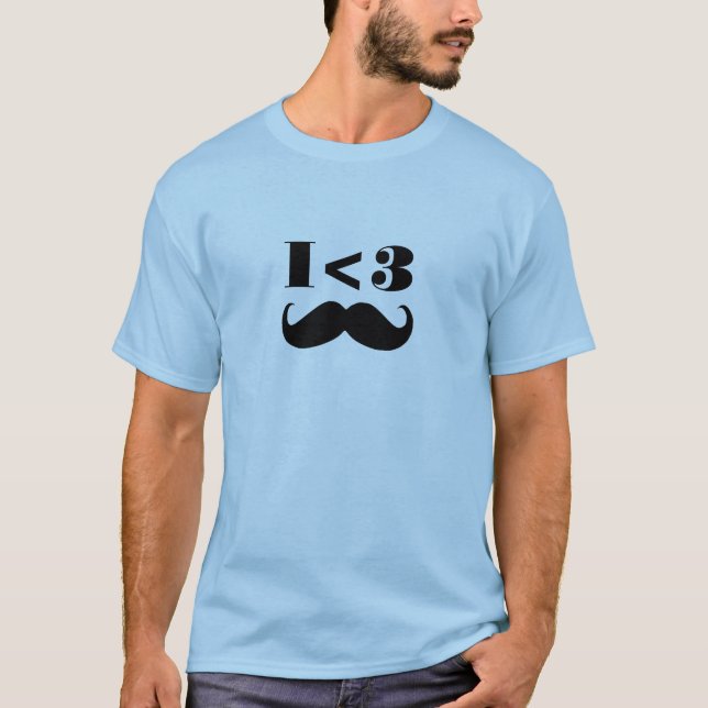 I <3 Moustache T-Shirt (Front)