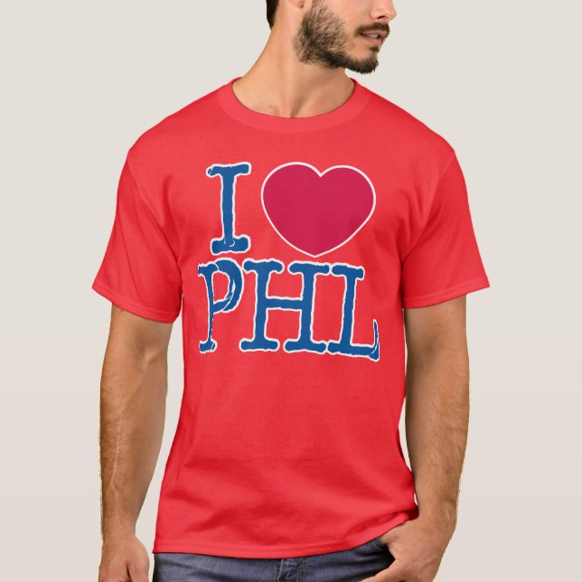 I <3 PHL Shirt (Red/Blue) Red Shirt (Front)