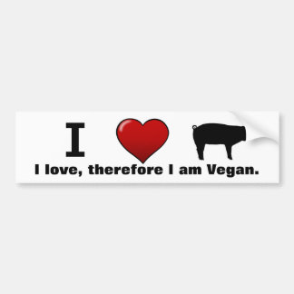 I <3 Pigs (Animal Rights Media design by Marlaina) Bumper Sticker