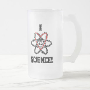 I <3 Science! Frosted Glass Beer Mug