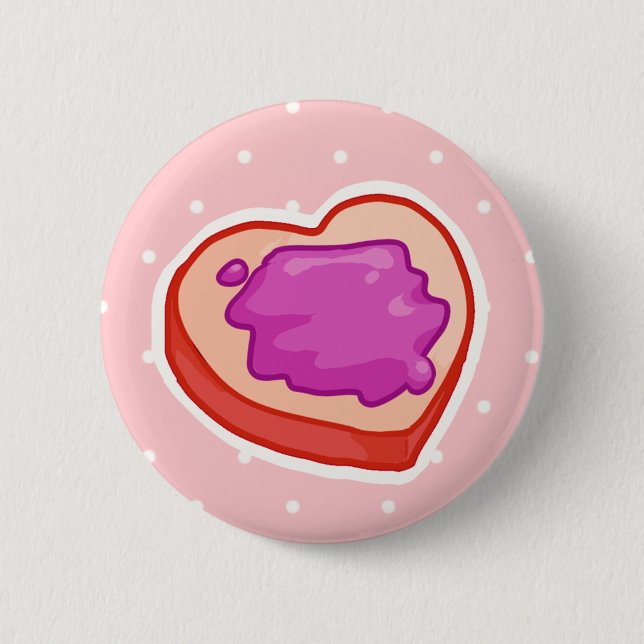 I <3 Toast 6 Cm Round Badge (Front)