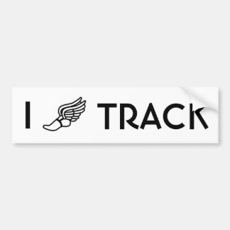 I <3 Track Bumper Sticker
