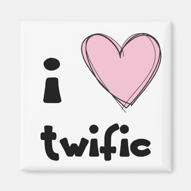 I <3 twific pink magnet (Front)