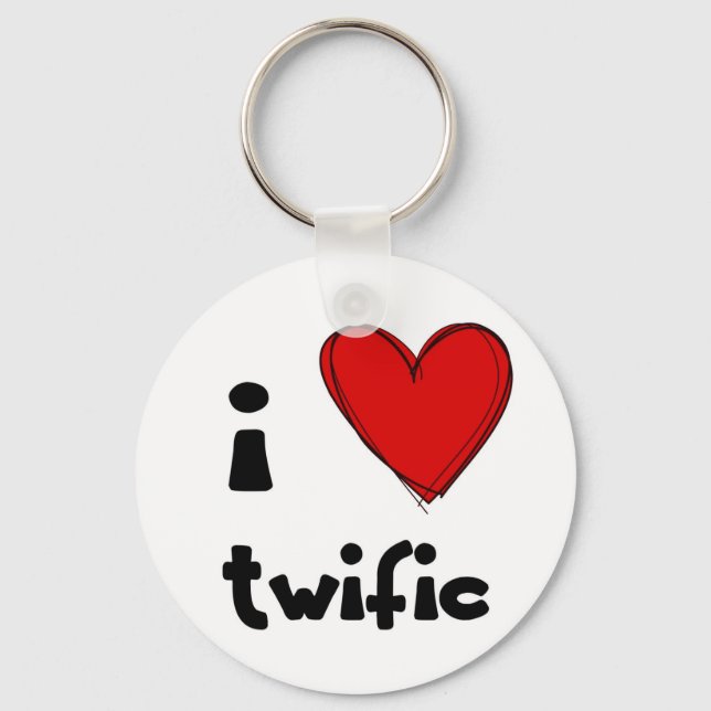 I <3 twific red key ring (Front)