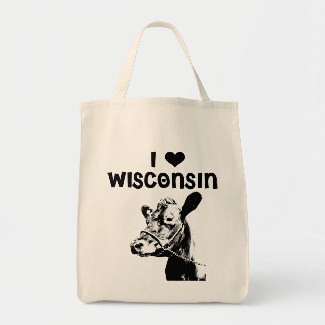 I <3 Wisconsin Tote Bag (Front)