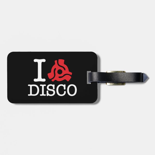 I 45 Adapter Disco Luggage Tag (Back Horizontal)