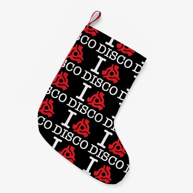 I 45 Adapter Disco Small Christmas Stocking (Front (Hanging))