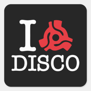 I 45 Adapter Disco Square Sticker