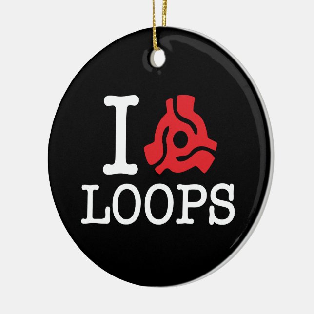 I 45 Adapter Loops Ceramic Tree Decoration (Left)