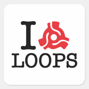 I 45 Adapter Loops Square Sticker