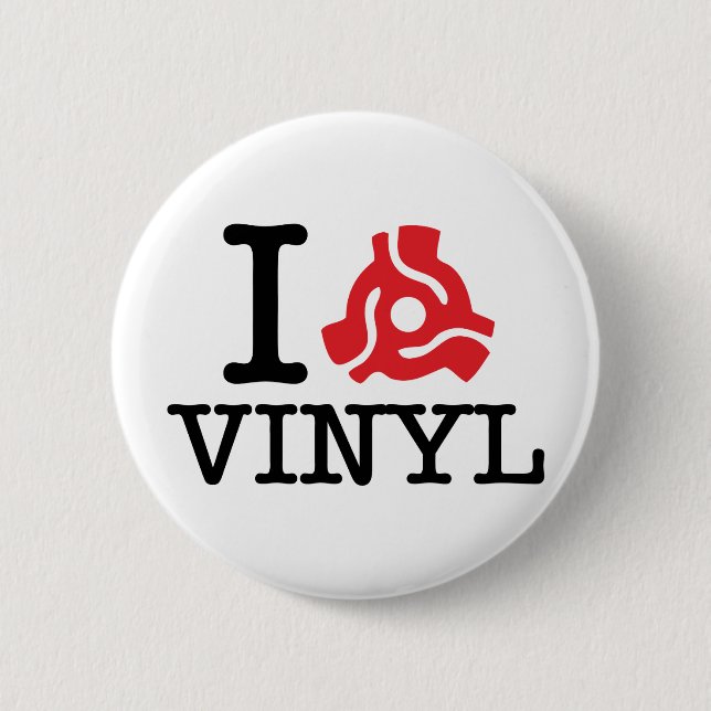 I 45 Adapter Vinyl 6 Cm Round Badge (Front)