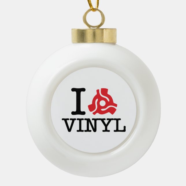 I 45 Adapter Vinyl Ceramic Ball Christmas Ornament (Front)