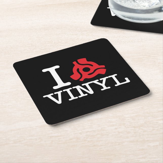 I 45 Adapter Vinyl Square Paper Coaster (Angled)