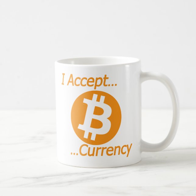 I Accept Bitcoin Currency Type 02 Coffee Mug (Right)