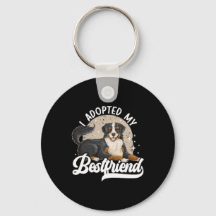 I Adopted My Bestfriend Animal Rights Dog Rescue Key Ring