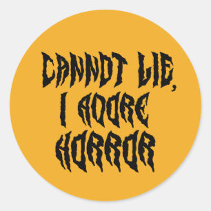 I Adore Horror Classic Round Sticker
